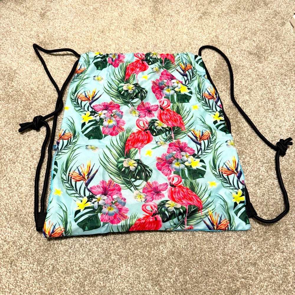 “Wanderlust” Drawstring Backpack With Front Pouch - image 2